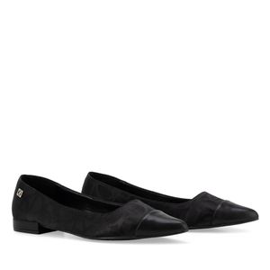 Zapatilla Flat Diseño Puntal Color Negro