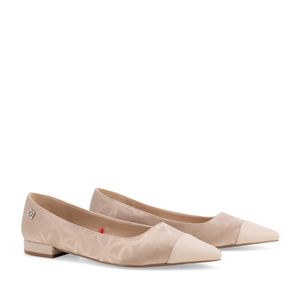Zapatilla Flat Diseño Puntal Color Nude