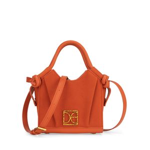 Bolsa Satchel Suede Chica Color Naranja