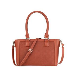 Bolsa Tote Mediana Monograma Troquelado Color Rojo