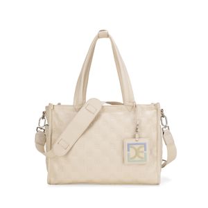 Pañalera Tote Con Accesorios Color Beige