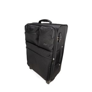 Maleta Mediana 24 Plg De Cabina Material Textil Expandible Color Negro