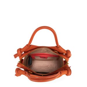 Bolsa Satchel Suede Chica Color Naranja