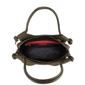 Bolsa Satchel Suede Mediana Color Verde Olivo