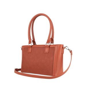 Bolsa Tote Mediana Monograma Troquelado Color Rojo