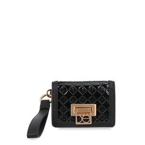 Cartera Chica Flap Con Maneral Color Negro