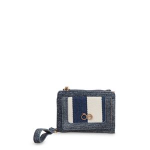 Cartera Mediana Flap Con Maneral Color Azul Marino
