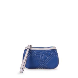 Cartera Pouch Chica Con Maneral Color Azul