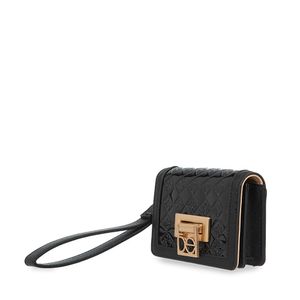 Cartera Chica Flap Con Maneral Color Negro