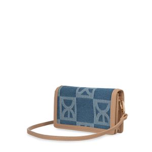 Cartera Grande Flap Doble Función Color Azul