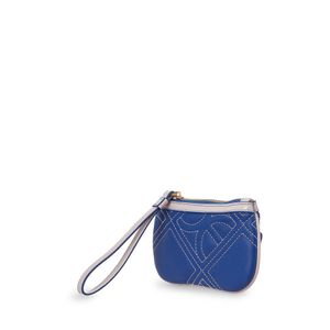 Cartera Pouch Chica Con Maneral Color Azul