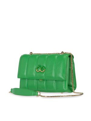 Bolsa Briefcase Chica Asa De Cadena Color Verde