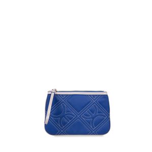 Cartera Pouch Grande Con Maneral Color Azul