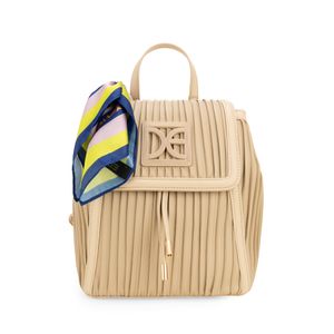 Mochila Mediana Con Mascada Color Beige