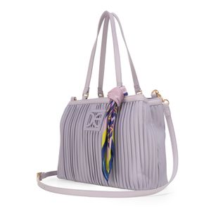 Bolsa Satchel Con Mascada Color Lila