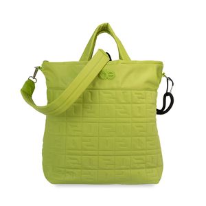 Pañalera Tote Textil Con Accesorios Color Verde