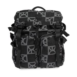Pañalera Mochila Textil Con Accesorios Color Negro