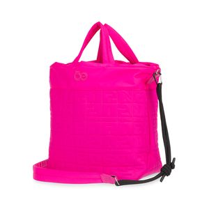 Pañalera Tote Textil Con Accesorios Color Magenta