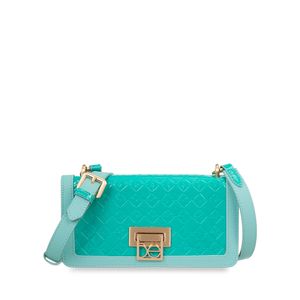 Cartera Grande Flap Doble Función Color Azul Celeste