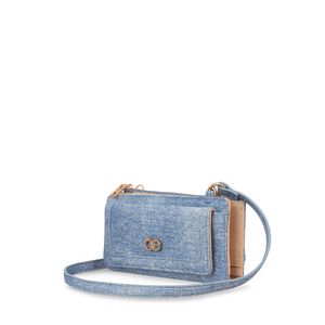 Cartera Grande Flap Doble Función Color Azul