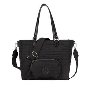 Bolsa Tote Acolchada Color Negro