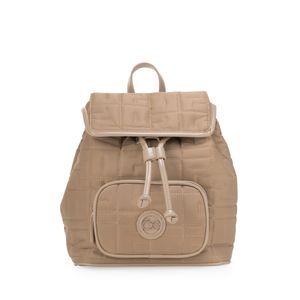 Mochila Mediana Acolchada Color Camel