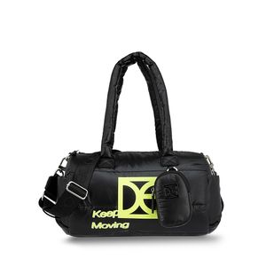 Bolsa Bowling Grande Acolchada Con Monedero Color Negro