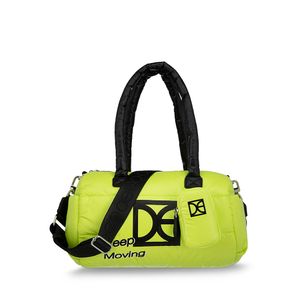 Bolsa Bowling Grande Acolchada Con Monedero Color Verde Limón