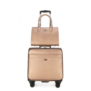 Set Maleta 16 Plg De Cabina Y Bolsa Satchel Color Copper