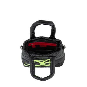 Bolsa Tote Chica Acolchada Con Monedero Color Negro
