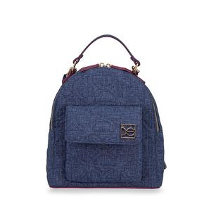 Mochila Chica Textil Doble Función Color Azul Marino
