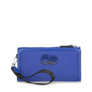 Cartera Flap Grande Con Maneral Color Azul