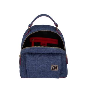 Mochila Chica Textil Doble Función Color Azul Marino