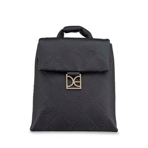 Mochila Mediana Monograma Troquelado Color Negro