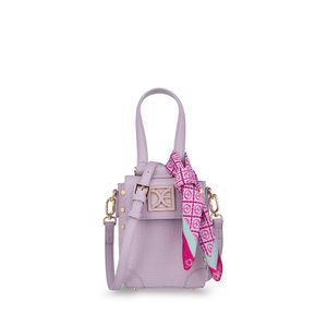 Bolsa Briefcase Chica Con Mascada Color Lila