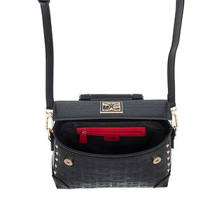 Bolsa Briefcase Mediana Con Mascada Color Negro