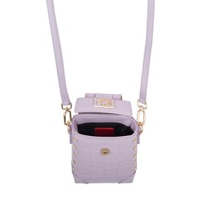 Bolsa Briefcase Chica Con Mascada Color Lila