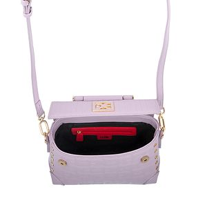 Bolsa Briefcase Mediana Con Mascada Color Lila