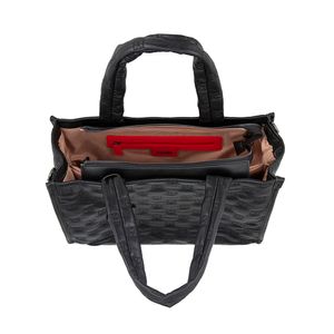 Bolsa Tote Grande Con Charm Color Negro
