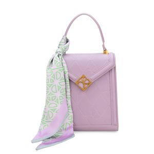 Mochila Chica Con Mascada Color Lila