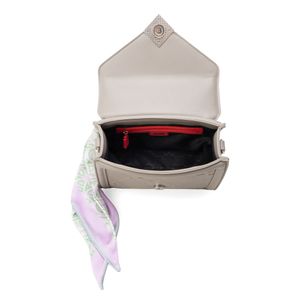 Bolsa Briefcase Chica Con Mascada Color Gris