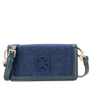 Cartera Grande Textil Doble Función Color Azul Marino
