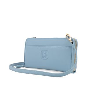 Cartera Cierre Sencillo Doble Función Color Azul Celeste