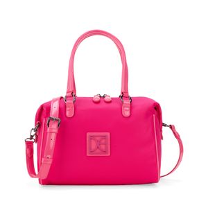 Bolsa Bowling Mediana Textil Color Rosa
