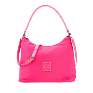 Bolsa Hobo Grande Textil Color Rosa