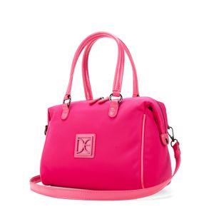 Bolsa Bowling Mediana Textil Color Rosa