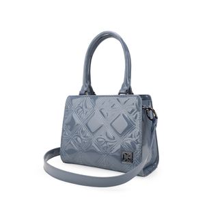 Bolsa Satchel Mediana Charol Color Azul Celeste