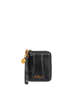 Cartera Porta Pasaporte Mediana Acolchada Color Negro