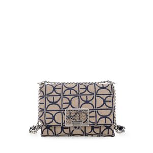 Bolsa Briefcase Textil Asa De Cadena Color Negro