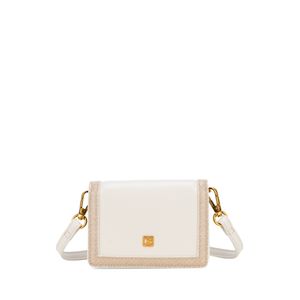 Cartera Flap Chica Doble Función Color Beige